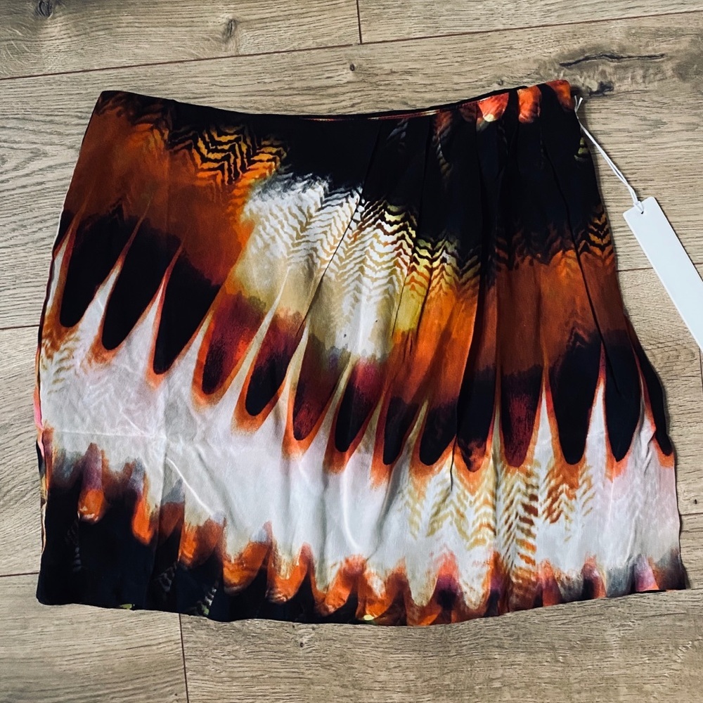 Line Dot Skirt Silk Feather Revolve Dress Women